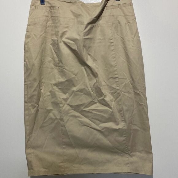 7th Avenue Suiting Collection Women's Beige Midi Pencil Skirt Size 12 NWT - Picture 3 of 8